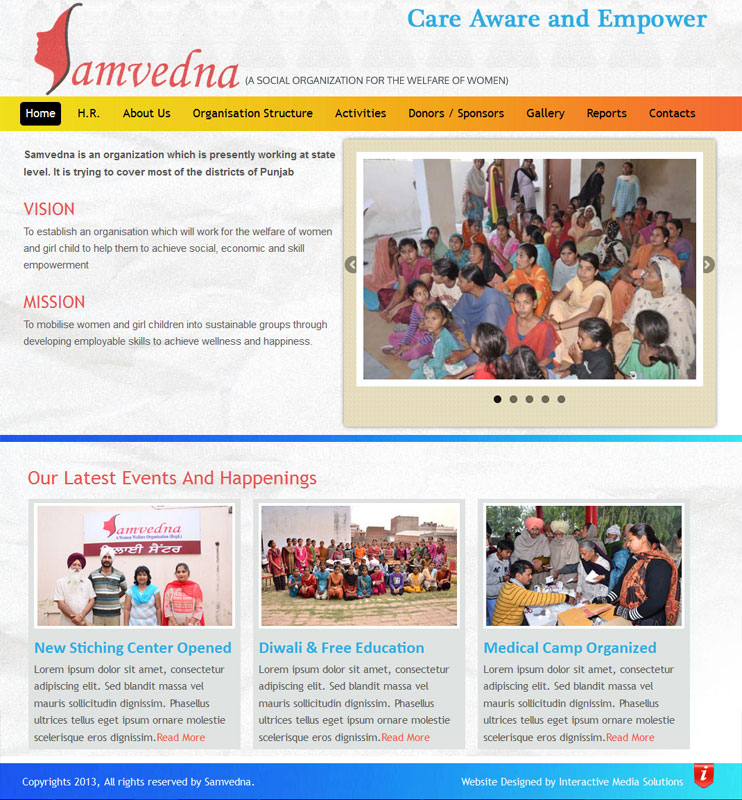 Samvedna – WordPress WebDesign Website Design
