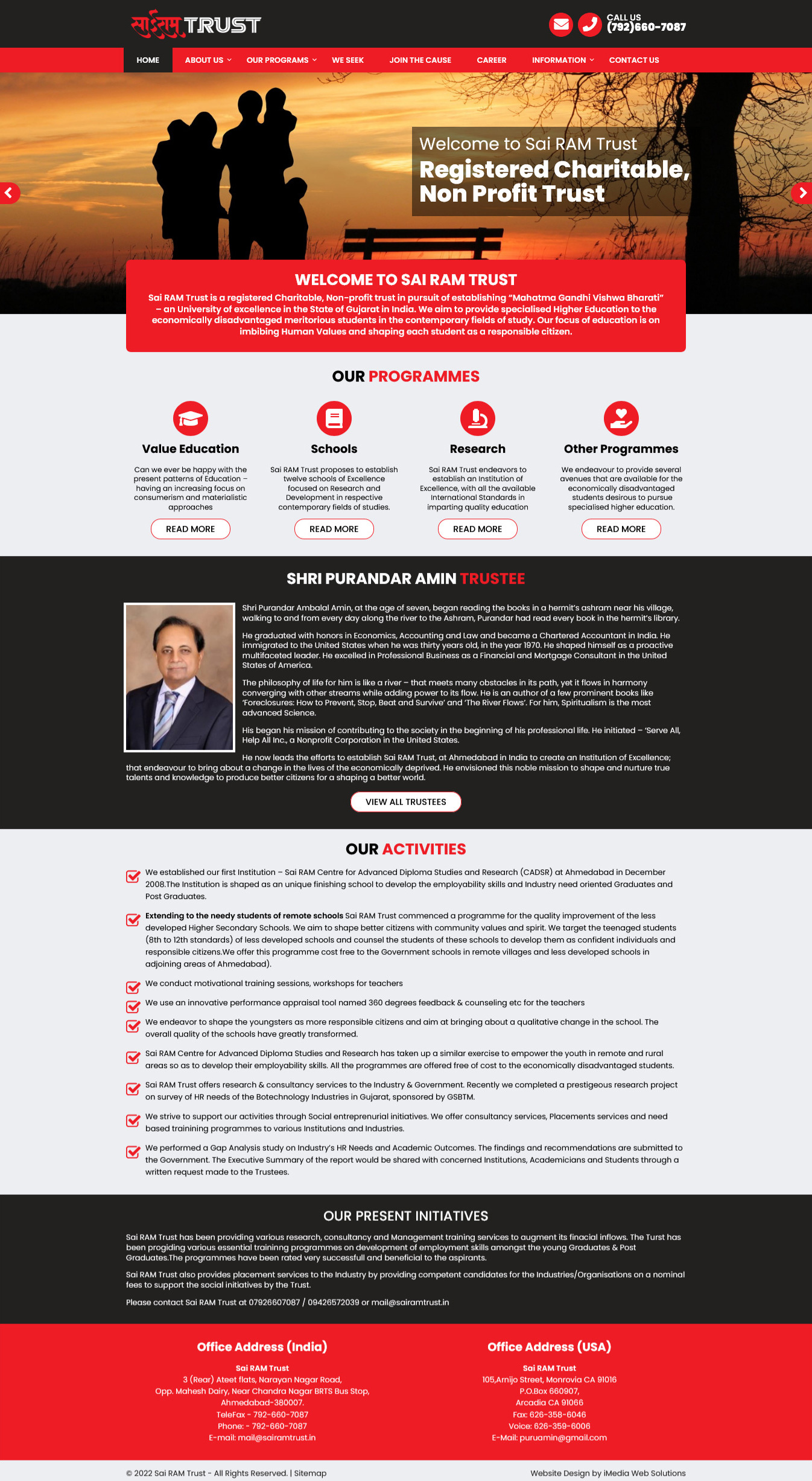 Sai Ram Trust – WordPress Responsive Website Design